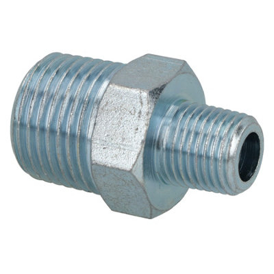 Raccordo Aria FT055 – Unione Filettata Maschio/maschio Da 1/4” BSP A 1/2” BSP, Esagonale, Zincata