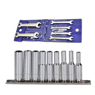 1/4" Drive Deep BA Sockets 0BA - 8BA 9pc and 6 Spanners 0BA- 11BA 12 Sizes