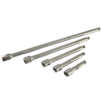 QUARKZMAN 3/8 Drive Socket Extension Bar Set Spring Steel Chrome