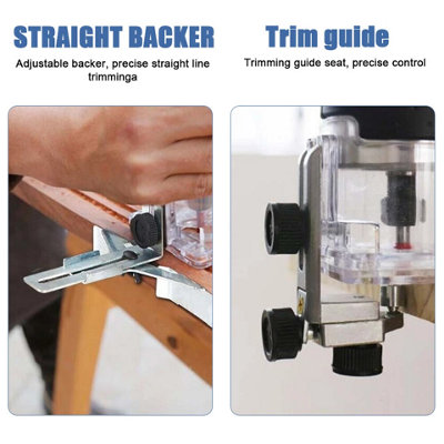 1/4 Electric Hand Trimmer Palm Router Kit with 15 Piece Woodworking Bit Set