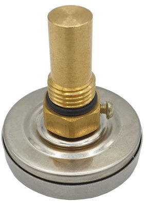 1/4 Inch Rear Entry 0-120C Thermometer Temperature Gauge 40mm Front Dial - 3