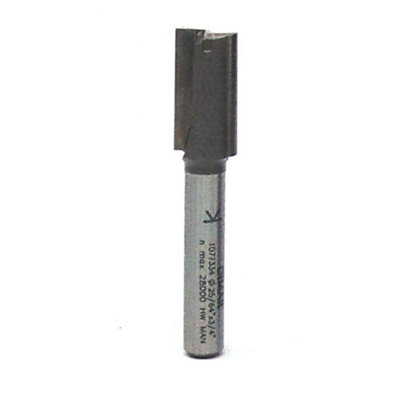 1/4" Shank 10mm Straight Two Flute Cutter with plunge tip Dimar 1077334