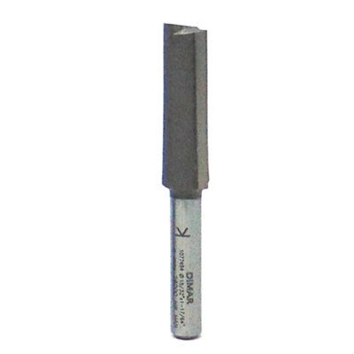 1/4" Shank 12mm Straight Two Flute Cutter Dimar 1077494