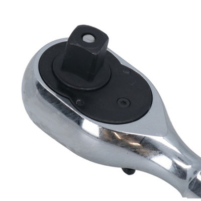 1/4in 3/8in and 1/2in Drive Stubby Headed Ratchet Socket Driver 90 ...