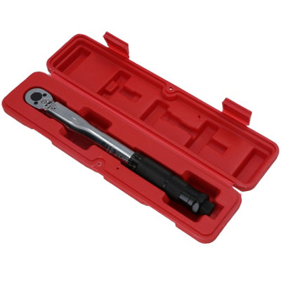 1/4in Drive Micrometer Adjustable Click Torque Wrench Ratchet 2.26-22.6Nm