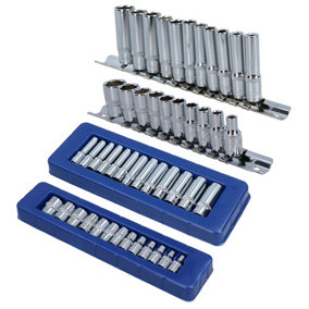1/4in Drive Shallow and Deep Metric and Imperial Sockets 47pc