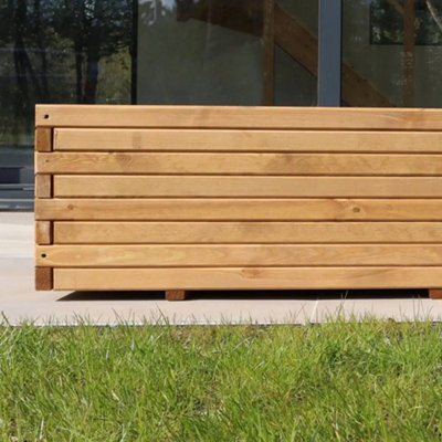 1.4m Pine Raised Trough Planter - 4