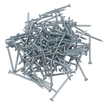 1.4mm x 25mm Round Headed Wire Nails Zinc Plated Timber Wood Building 165pk Price Comparisons | Compare The Build
