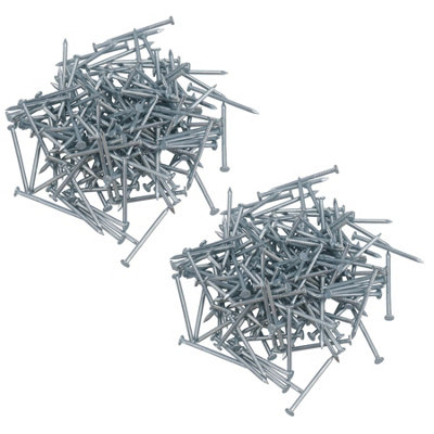 1.4mm x 25mm Round Headed Wire Nails Zinc Plated Timber Wood Building 330pk Price Comparisons | Compare The Build