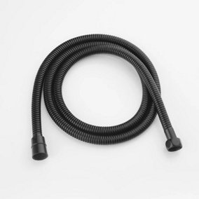 1.5 M Long Plumbing Shower Hose Flexible Stainless Steel Black Standard Pipe Flexi