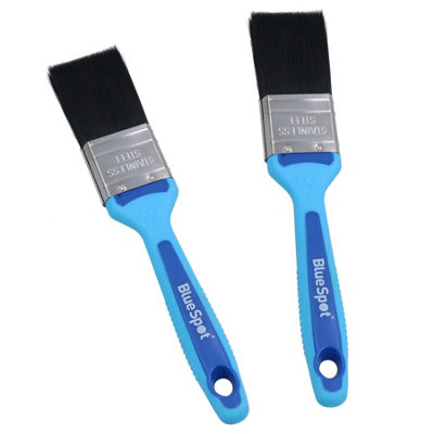 1.5" Synthetic Paint Brush Painting + Decorating Brushes Soft Grip Handle 2 Pack