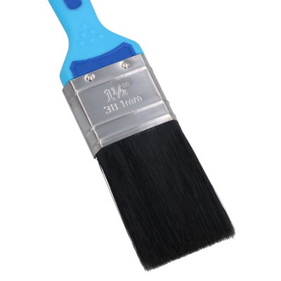 1.5" Synthetic Paint Brush Painting + Decorating Brushes Soft Grip Handle 2 Pack