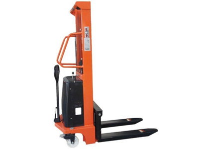 1.5 Ton x 2.5 Metre Semi Electric Manual Hand Stacker - 1500KG High Lift Fork Pallet Truck