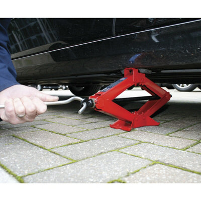 1.5 Tonne 1500KG Heavy Duty Scissor Jack & Handle - Smooth Car Vehicle Thread - 4