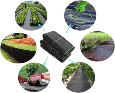1.5 x 2 m / 4.9 x 6.5 ft Weed Control Membrane - 4