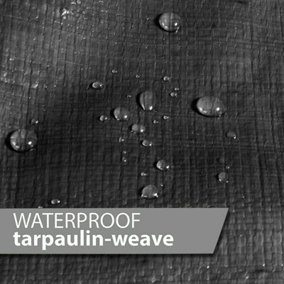 1.5 x 2 m Heavy-Duty Tarpaulin Cover - Black 235GSM - Waterproof - 3