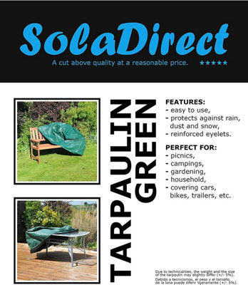 1.5 x 2 m Tarpaulin Cover - Green 90GSM - Waterproof