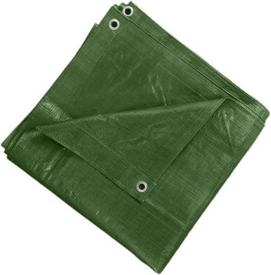1.5 x 2 m Tarpaulin Cover - Green 90GSM - Waterproof - 3