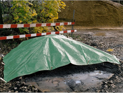1.5 x 2 m Tarpaulin Cover - Green 90GSM - Waterproof - 4