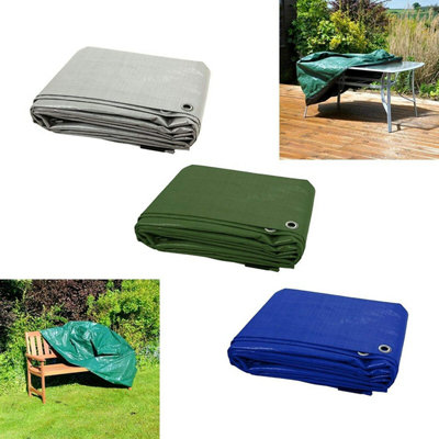 1.5 x 2 m Tarpaulin Cover - Green 90GSM - Waterproof - 6