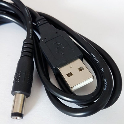 Cable USB-A a Jack-DC macho