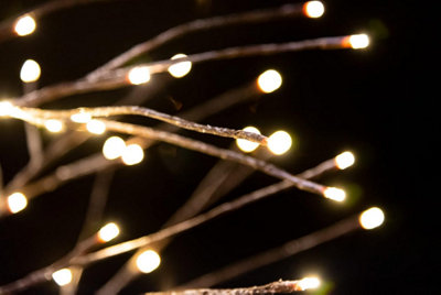 1.5m Brown Snowy Tree w/160 WW LEDs