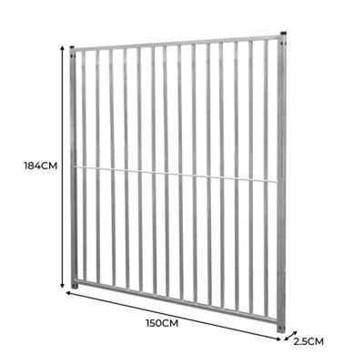 1.5m Dog Run Panel - 8cm Bar Spacing - 5