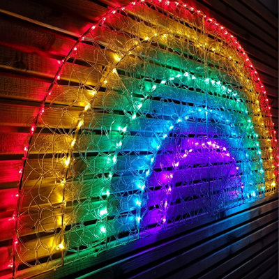1.5m Indoor Outdoor Soft Acrylic NHS Christmas Rainbow with180 LEDs