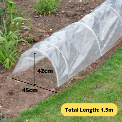 1.5m Poly Tunnel Cloche Mini Greenhouse - 4