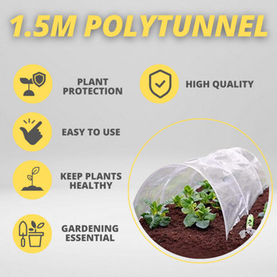 1.5m Poly Tunnel Cloche Mini Greenhouse - 5