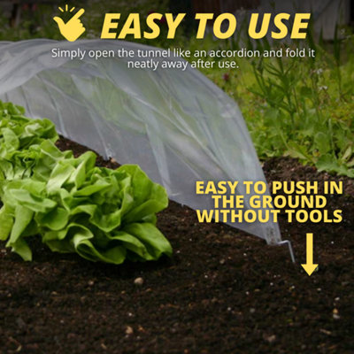 1.5m Poly Tunnel Cloche Mini Greenhouse - 6