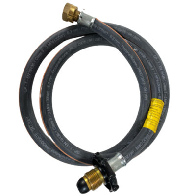 1.5m Propane Pigtail Gas Hose with Handwheel Perfect for Caravan & Motorhome Use