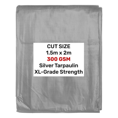 1.5m x 2m Tough heavy duty waterproof tarpaulin/cover up tarp - 5