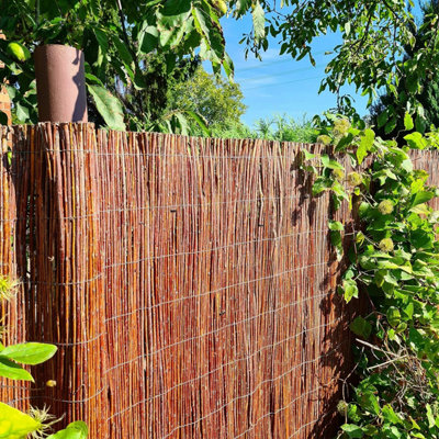 1.5m x 4m Screening Willow Fencing Natural Screening Roll Privacy Border Garden and Outdoor privacy Fence panel Long Pa - 3