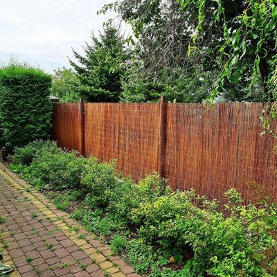 1.5m x 4m Screening Willow Fencing Natural Screening Roll Privacy Border Garden and Outdoor privacy Fence panel Long Pa - 6