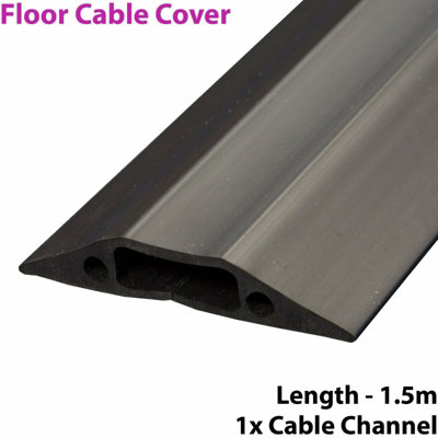 1.5m x 68mm Heavy Duty Rubber Floor Cable Cover Protector Conduit Tunnel Sleeve
