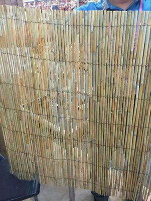 1.5m x 6m Split Natural Peeled Reed Screening Fencing Panel Bamboo Fence Roll Garden