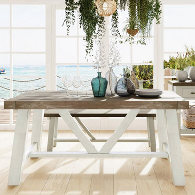 Reclaimed pine shop dining table