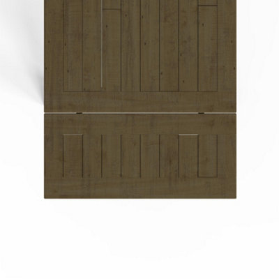 1.6M Solid Reclaimed Pine Truffle Dining Table Set With 2 FREE Extensions