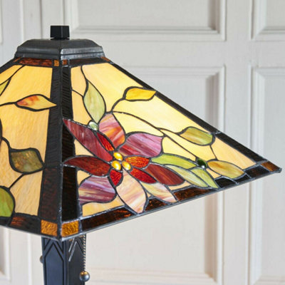 Twin stem tiffany deals lamp