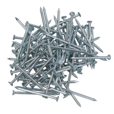 1.6mm x 30mm Round Headed Wire Nails Zinc Plated Timber Wood Building 100pk