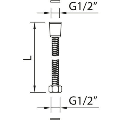 1.75 Metre 1/2" x 1/2" Inch Stainless Steel Cone Braided Shower Hose With 11mm Bore Chrome