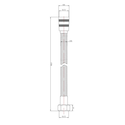 1.75m Shower Hose Flex - Chrome