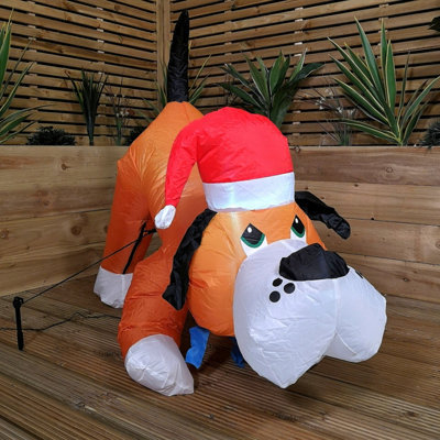 1.7m Inflatable Light up Indoor Outdoor Christmas Dog with Warm White LEDs Price Comparisons | Compare The Build