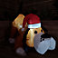 1.7m Inflatable Light up Indoor Outdoor Christmas Dog with Warm White LEDs
