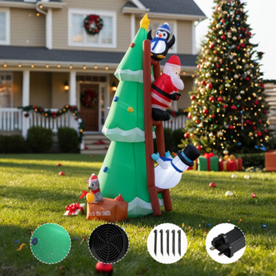 1.8-meter Inflatable Santa Claus Decoration