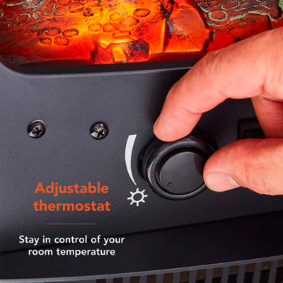 1.85KW Jesmond Log Effect Fire Stove Black - 5