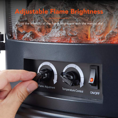 1.8KW Bath Log Effect Stove Fire Black