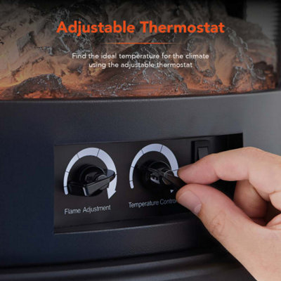 1.8KW Bath Log Effect Stove Fire Black