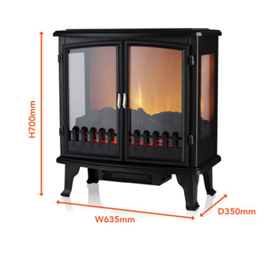 1.8KW Carlisle Double Door Stove Panoramic - 8
